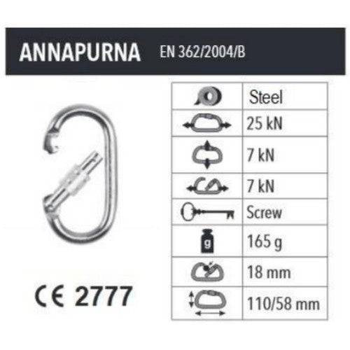 Edge Annapurna steel carabiner