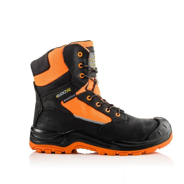 WERKSCHOENEN BUCKLER BVIZ1 ORANJE/ZWART S3 SRC (WATERDICHT)