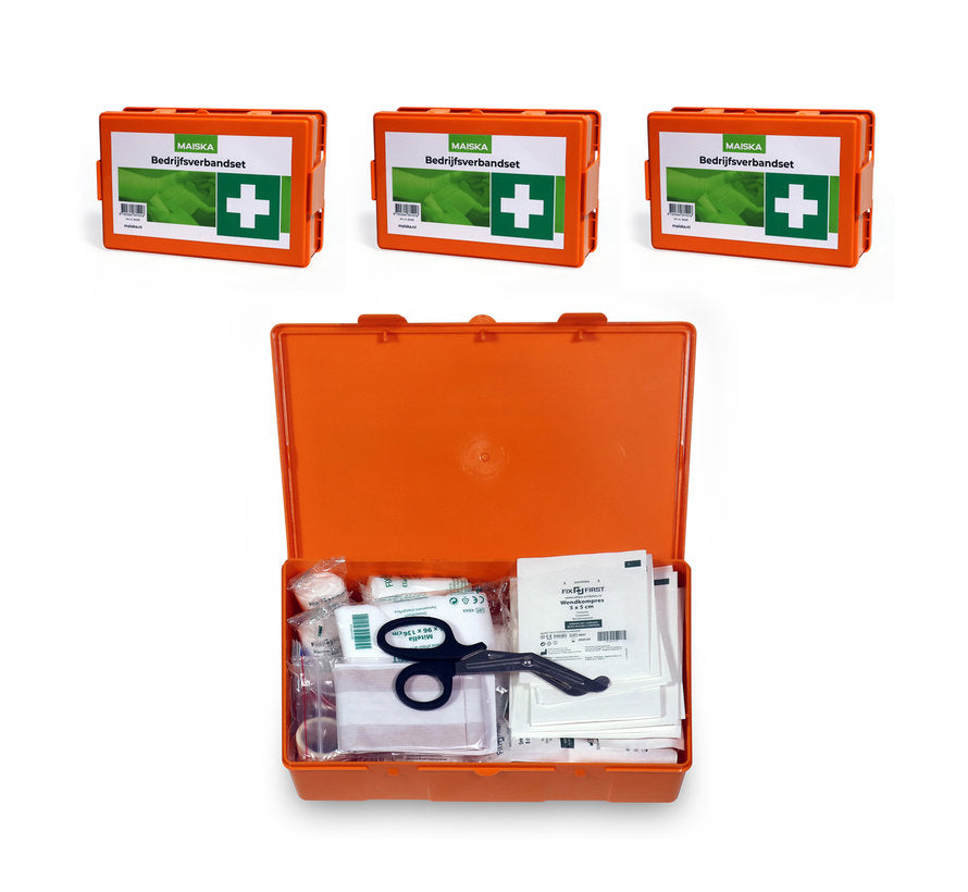 3-Pack MAISKA First Aid Box B for company