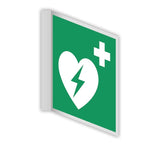 AED angled sign