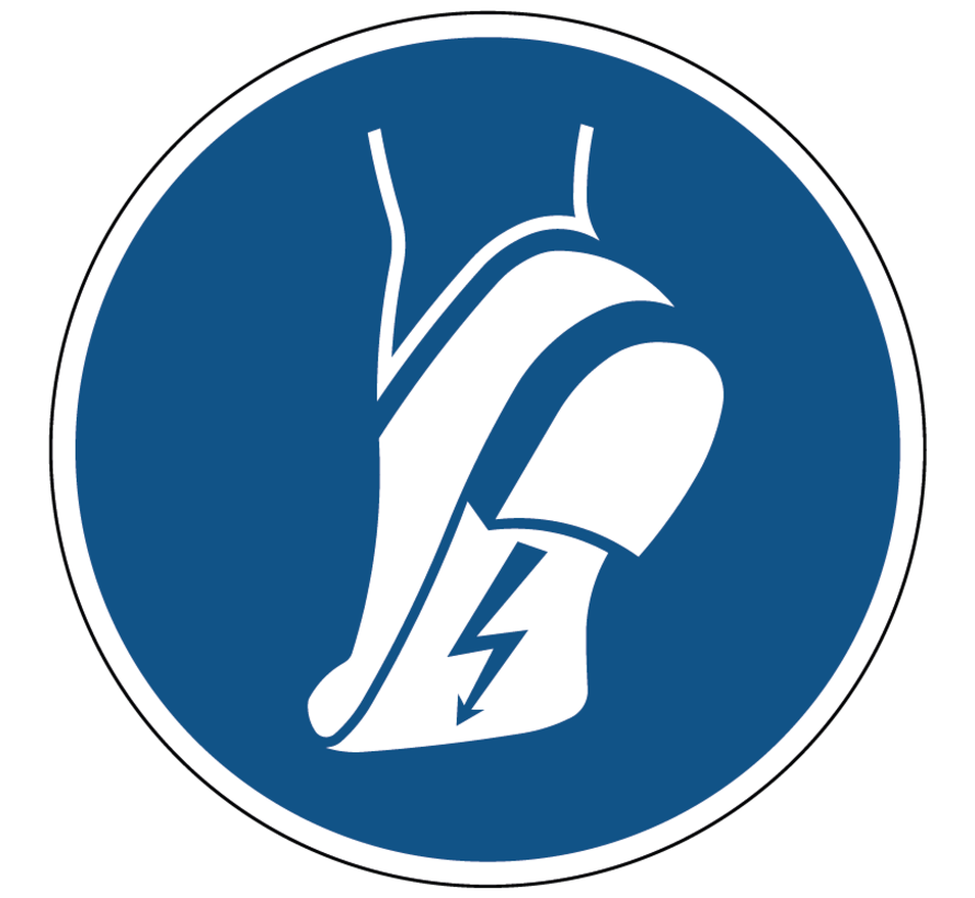 Antistatic shoes mandatory mandatory icon