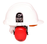 Construction helmet with earmuffs