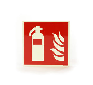 Fire extinguisher pictogram photoluminescent & self-adhesive