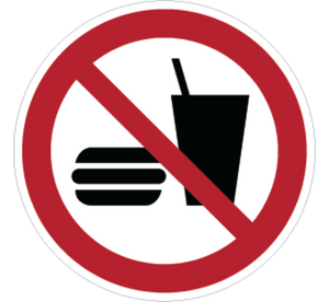 Food and drinks prohibited icon