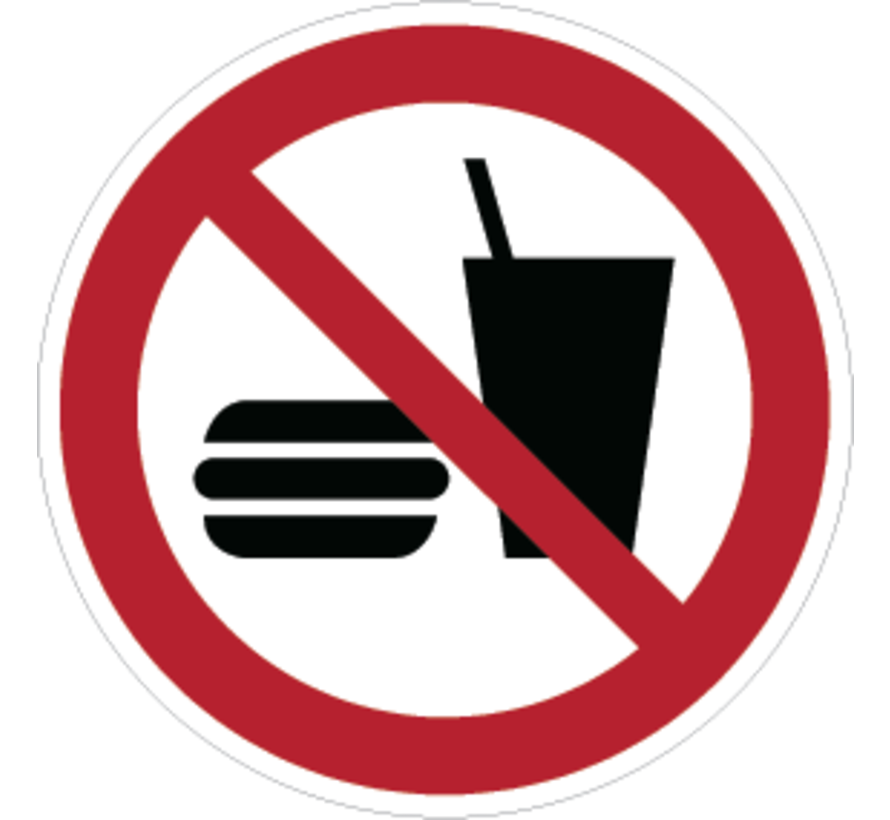 Food and drinks prohibited icon