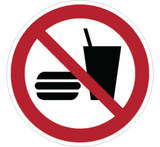 Food and drinks prohibited icon