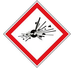 GHS 01 explosive substances sticker