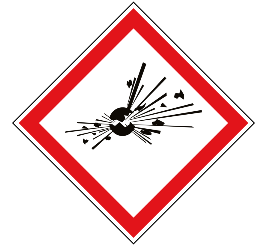 GHS 01 explosive substances sticker