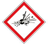 GHS 01 explosive substances sticker