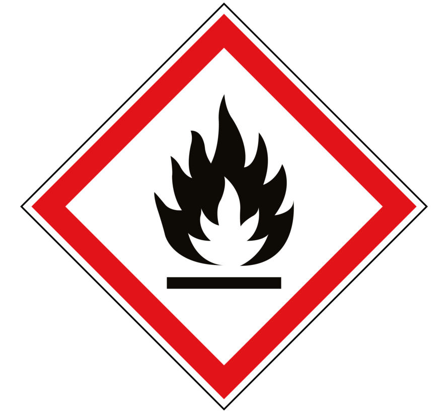 GHS 02 flammable substances sticker