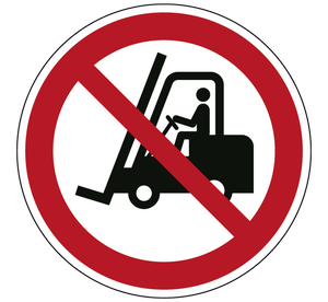 Forklift prohibited icon