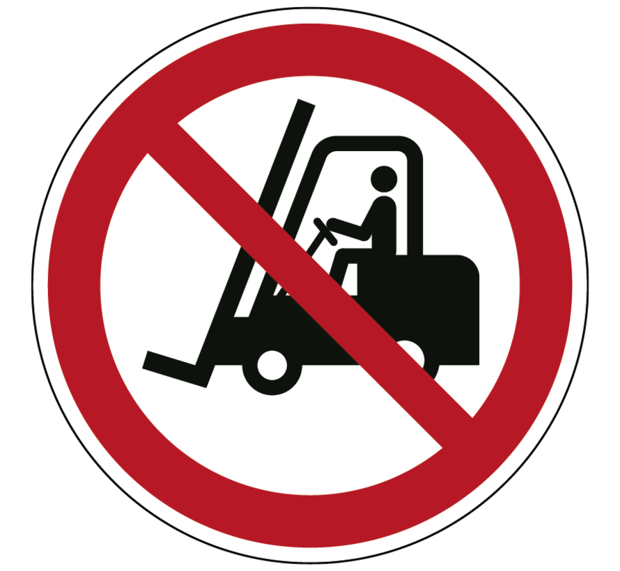 Forklift prohibited icon