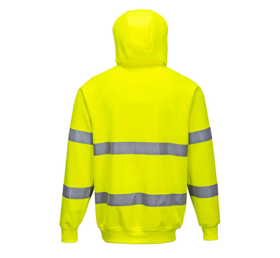 Reflecterende hoodie geel