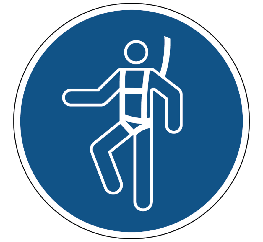 Individual safety harness mandatory mandatory pictogram