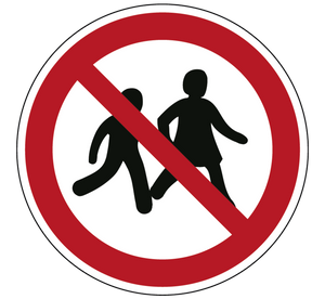 Pictogram voor kinderen niet toegestaan