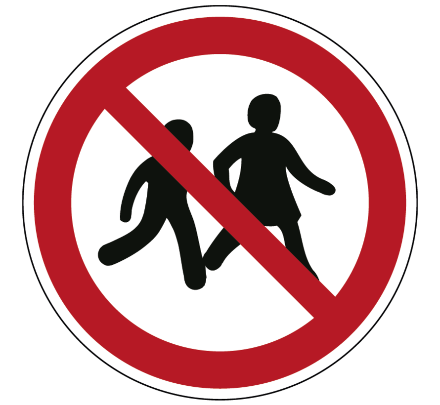 Pictogram voor kinderen niet toegestaan