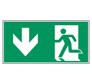 Emergency exit down icon