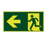 Emergency exit to the left illuminated