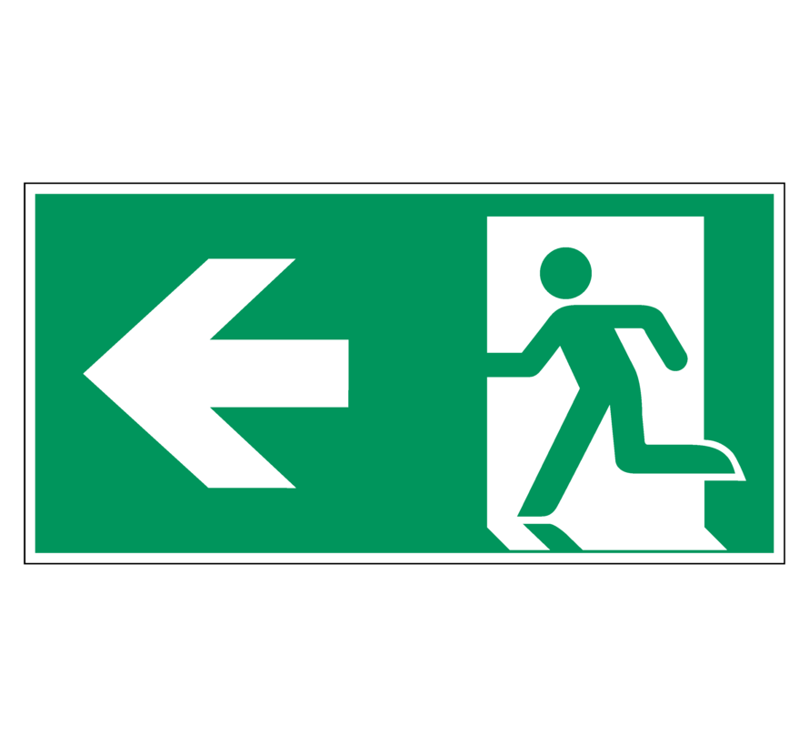 Emergency exit to the left icon