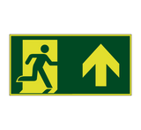 Emergency exit straight ahead luminous icon