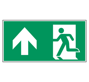 Nooduitgang rechtdoor pictogram