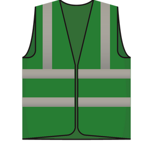 RWS safety vest visitor green