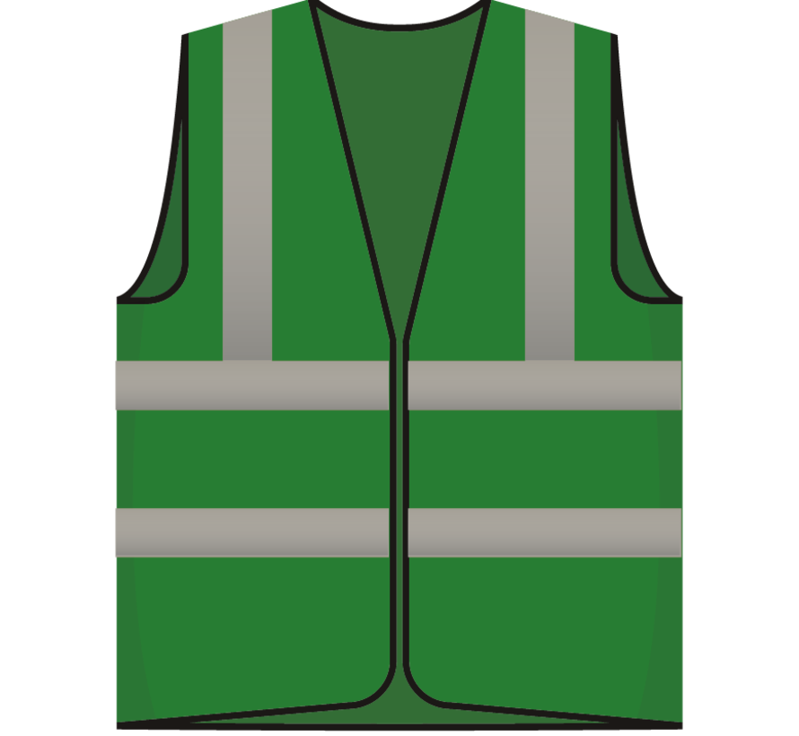 RWS safety vest visitor green