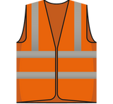 RWS visitor safety vest orange