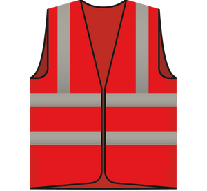 RWS safety vest visitor red