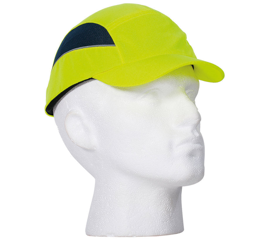 Bump cap short peak yellow