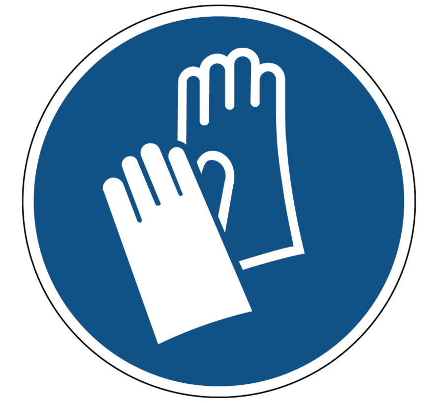 Safety gloves mandatory mandatory icon