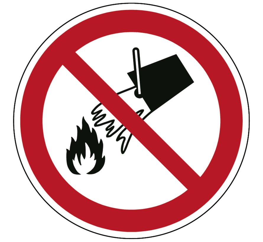 Forbidden to extinguish with water icon