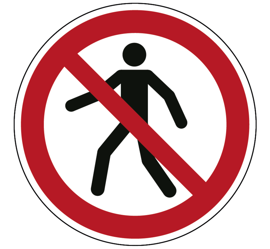 Forbidden for pedestrians icon