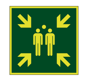 Lichtgevend pictogram verzamelpunt