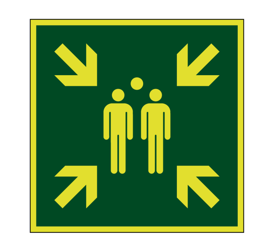 Assembly point luminous icon