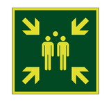 Assembly point luminous icon