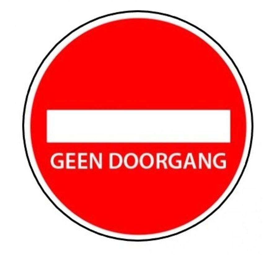 Vloersticker geen doorgang – Pbmveilig