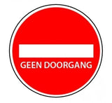 Vloersticker geen doorgang