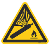 Gas cylinder warning sign